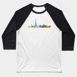 Paris skyline Baseball T-Shirt